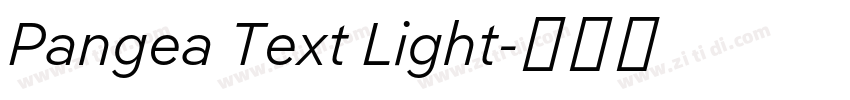 Pangea Text Light字体转换